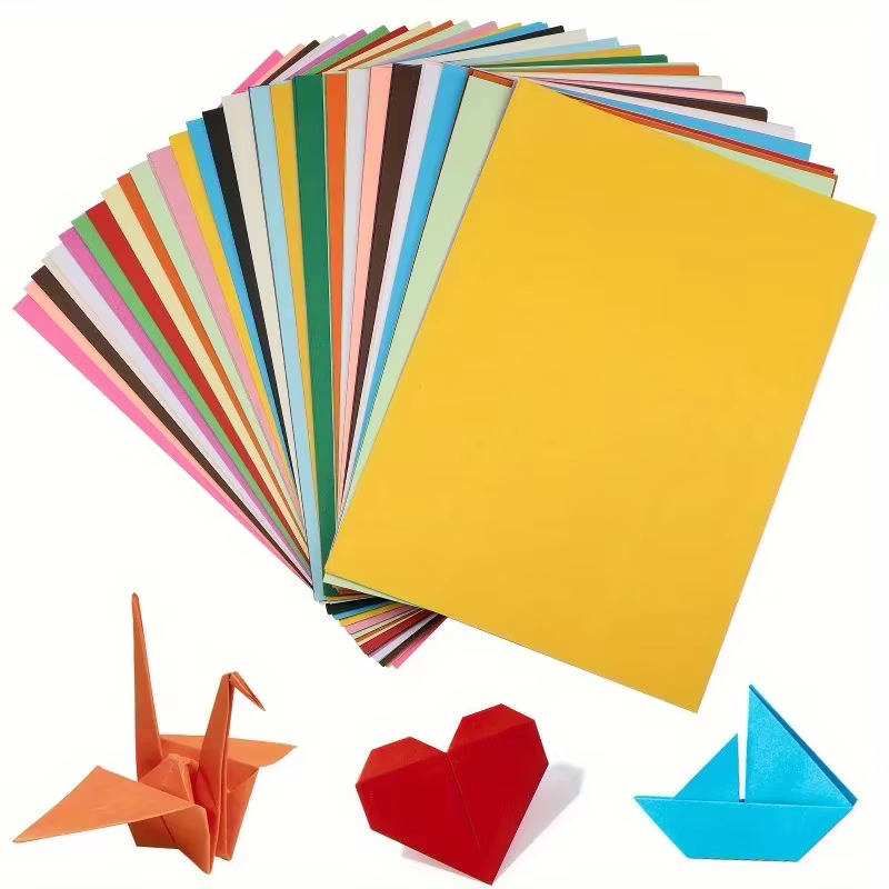 Papier Origami A4 Double face, 100 feuilles, 10 couleurs, facile à plier, pour débutant, artisanat, 