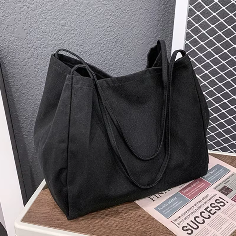 Fourre-tout en toile de grande capacité pour femmes, sac à main d'épicerie réutilisable, sacs de voy