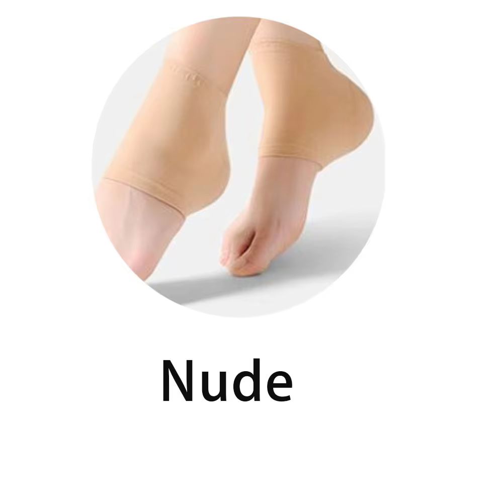 Protège-talons en gel de silicone noir/nude, chaussettes de protection pour les pieds, hydratantes, 