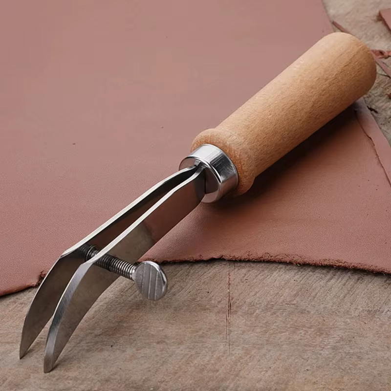 Outils en cuir, coupe réglable, bricolage, sertisseuse faite à la main, dispositif de rainurage et d