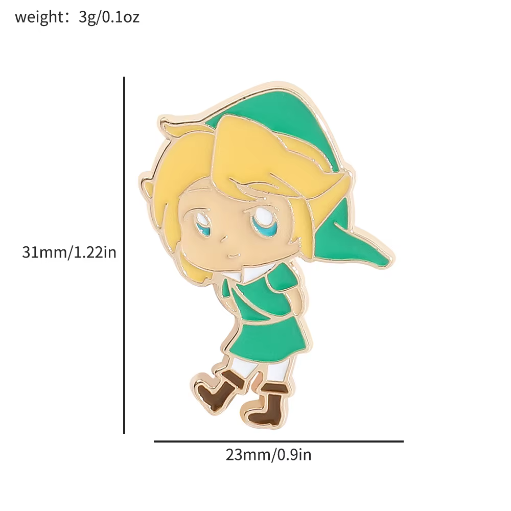 Broches en émail Zelda, broches manga Zelda pour femmes et hommes, badges pour sacs à dos, vêtements