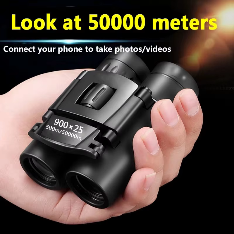 Jumelles portables à longue portée BAK4, n'aime HD 900x25, binoculaires pliantes à faible luminosité