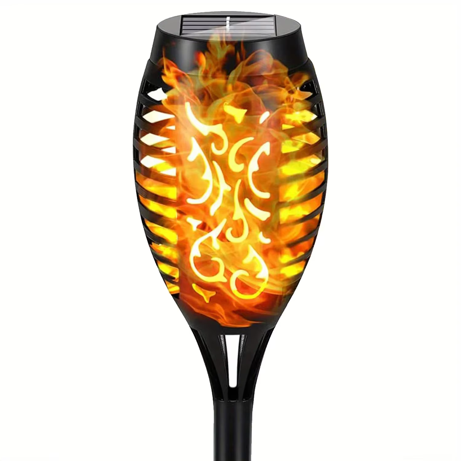 12LED flamme solaire lumière extérieure, étanche 12LED s torches lampe de paysage pour cour extérieu
