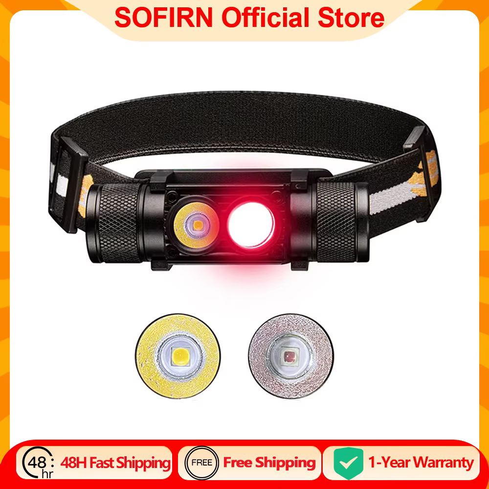 H25LR LED 90 lampe frontale Rechargeable à haut CRI puissante lampe de poche légère avec lumière bla