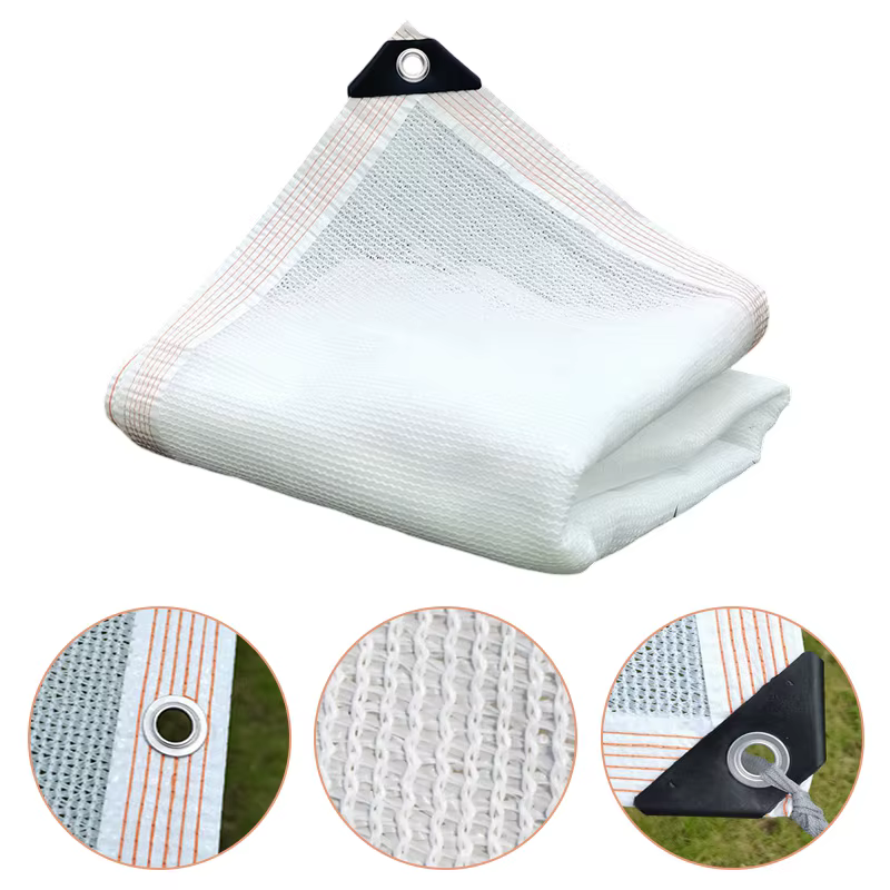 Tente de protection solaire extérieure 4x4m blanche, auvent anti-UV, membrane d'ombrage, abri pour v