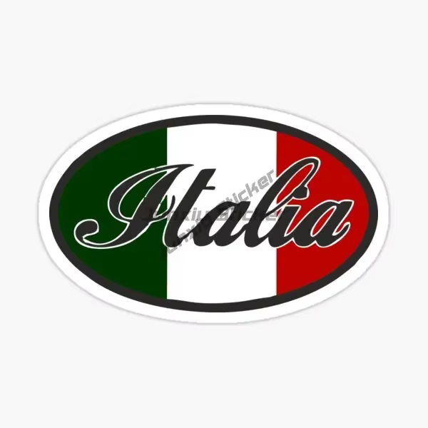 Autocollant mural créatif en PVC, carte de drapeau italien, emblème de paysage, pour décorer voiture