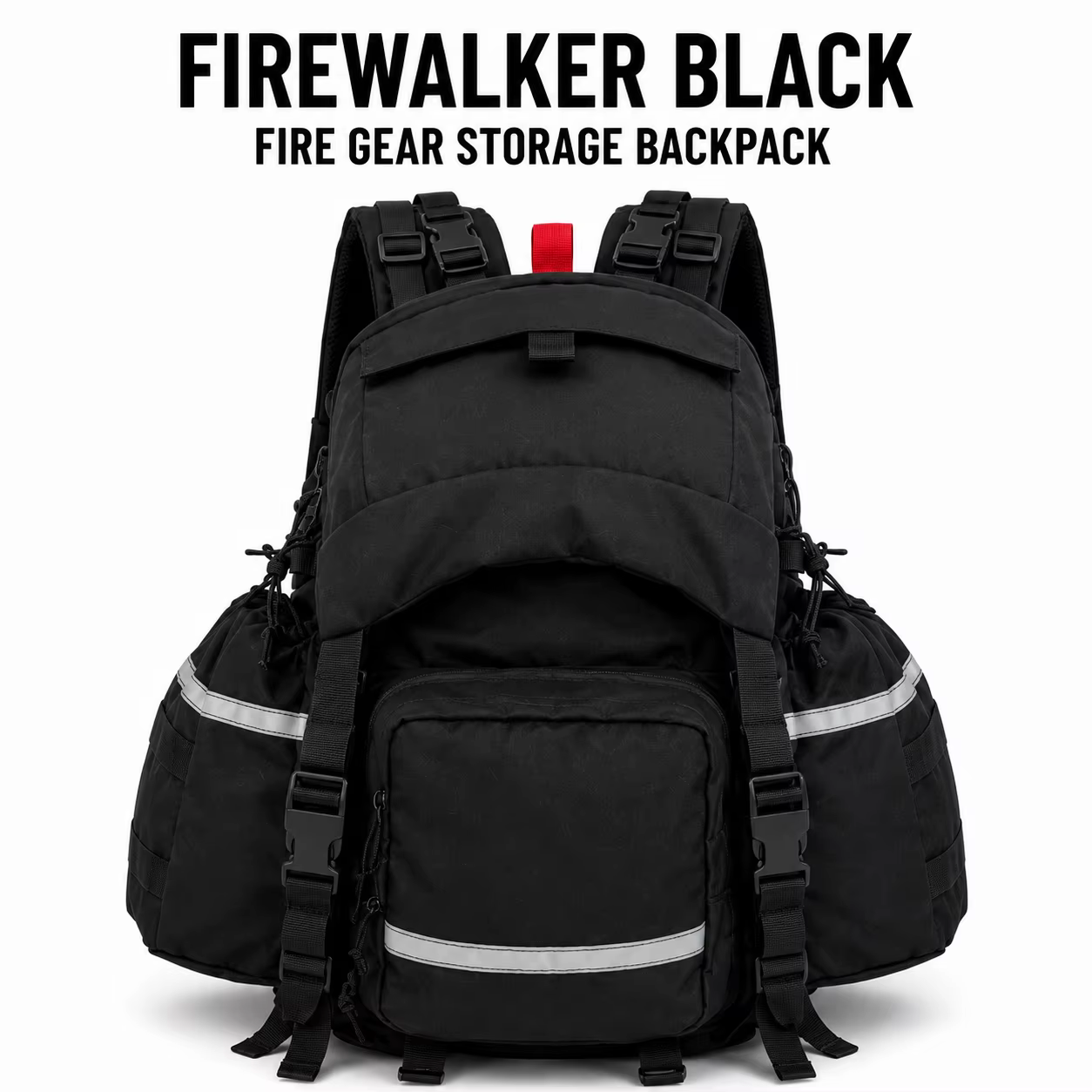 Sac à dos de rangement pour équipement de lutte contre les incendies, noir, extensible, sac de secou