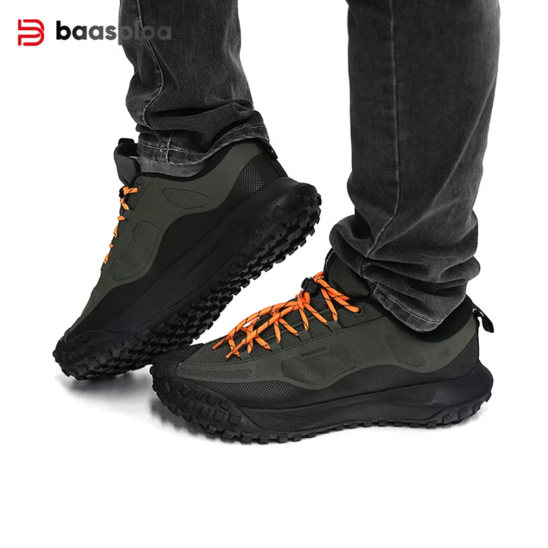 Baasploa hommes chaussures de randonnée en plein air imperméable Camping résistant antidérapant bask