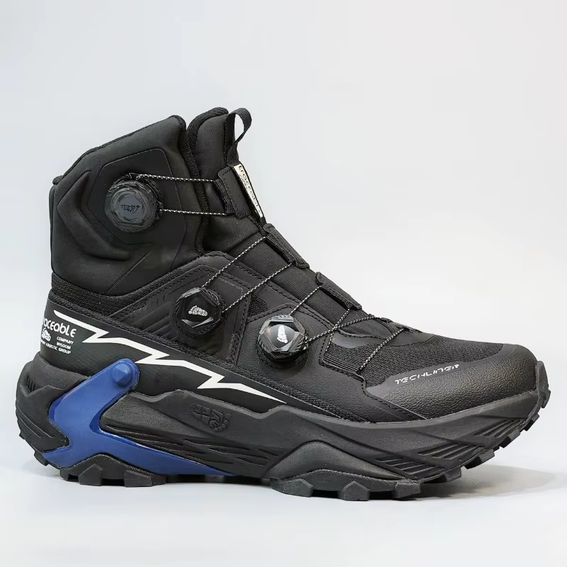 Bottes de montagne mi-montantes de marque originale, à laçage rapide, pour la randonnée en extérieur