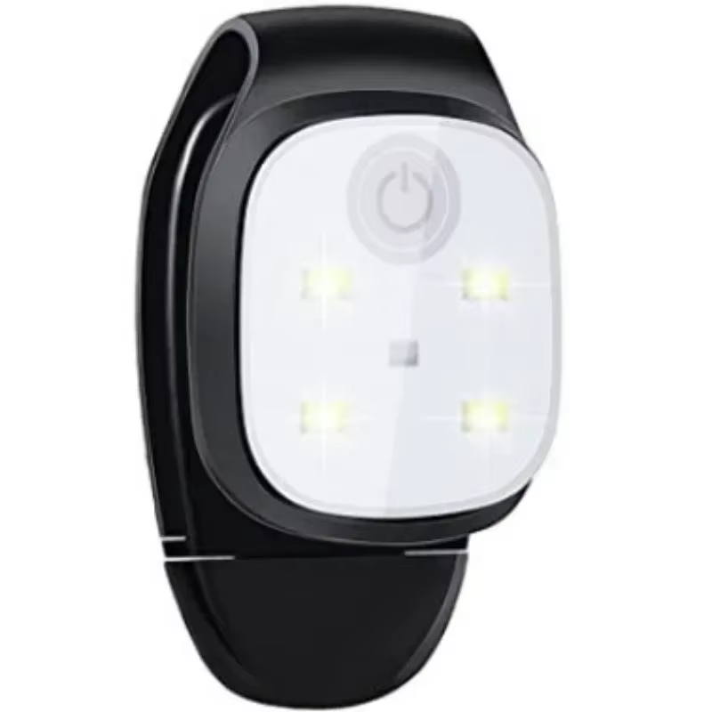 Lampe de poche à Clip LED, 4 Modes d'éclairage, Portable, Rechargeable par USB, feux d'avertissement