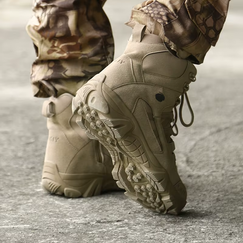 2025 mode hommes désert Combat bottes en plein air en cuir chaussures de randonnée hommes chasse tra