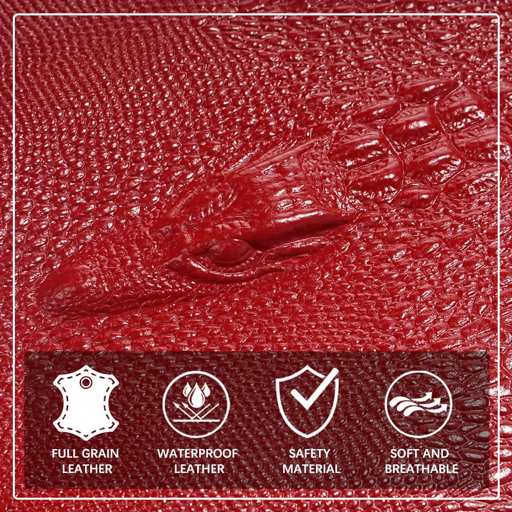 Zency Sac à dos 100% cuir véritable pour femme, motif crocodile, adapté aux ordinateurs portables A4