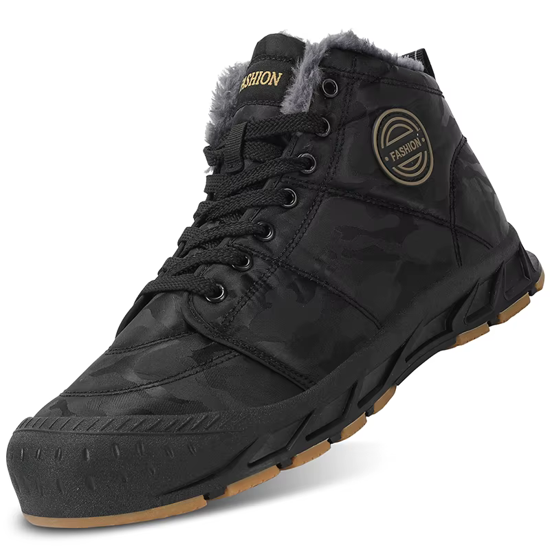 Bottes de neige thermiques pour hommes, chaussures d'hiver imperméables avec semelle antidérapante e