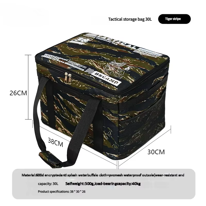 Sac de rangement de Camping tactique 30-42l, boîte pliante isolée, vaisselle de pique-nique étanche,
