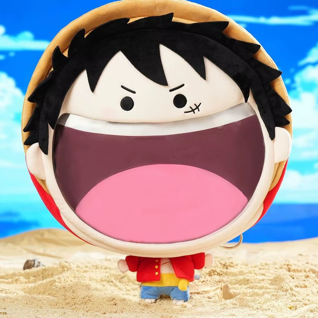 Sac à dos One Piece Anime Big Mouth Luffy pour couples, sac messager transparent Itabag, sac à bando