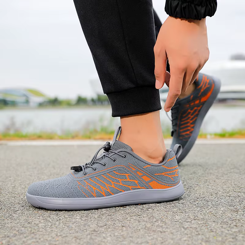 Chaussures de marche pour hommes à bout large, respirantes en maille, légères, pour le trekking en e