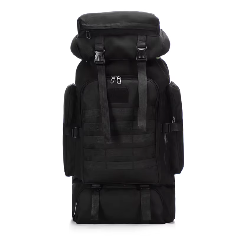 Sac à dos tactique camouflage imperméable de grande capacité 80L, résistant à l'usure, multi-poches,