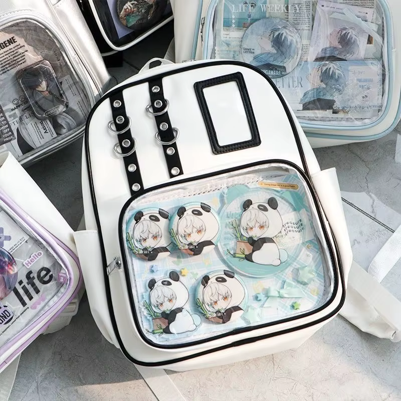 Mini sac à dos Y2K mignon pour femme, sac Ita Kawaii, sac à dos transparent pour fille, sac à dos DI