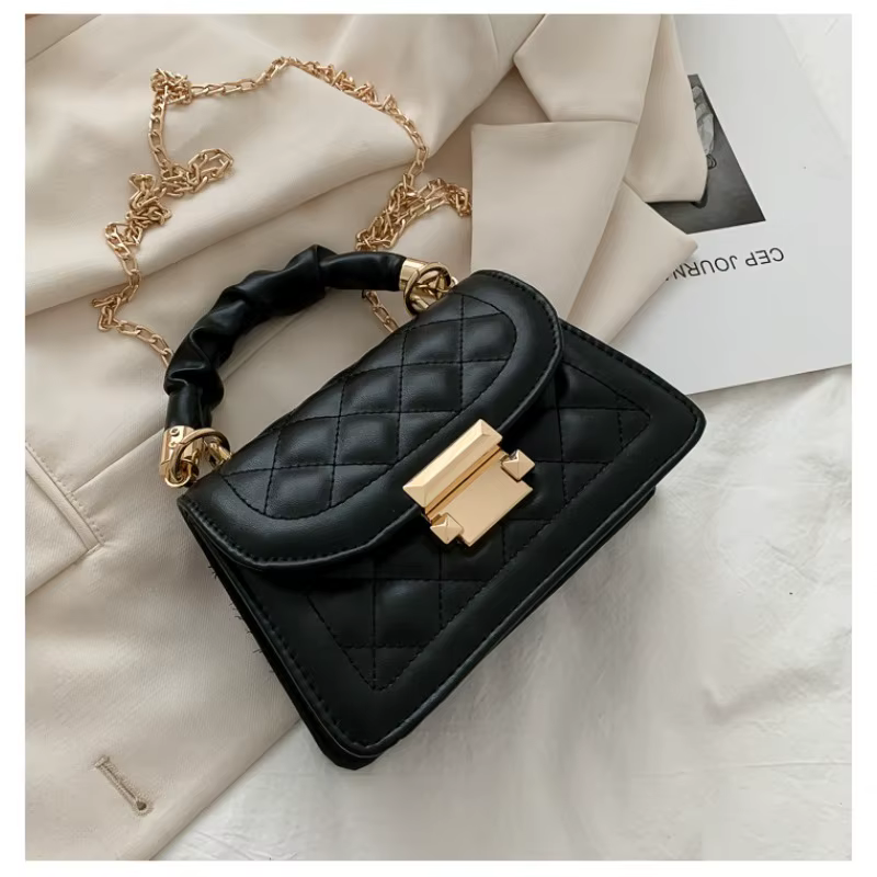 Sac carré compact pour femme, populaire auprès des influenceuses, sac à chaîne classique et simple, 