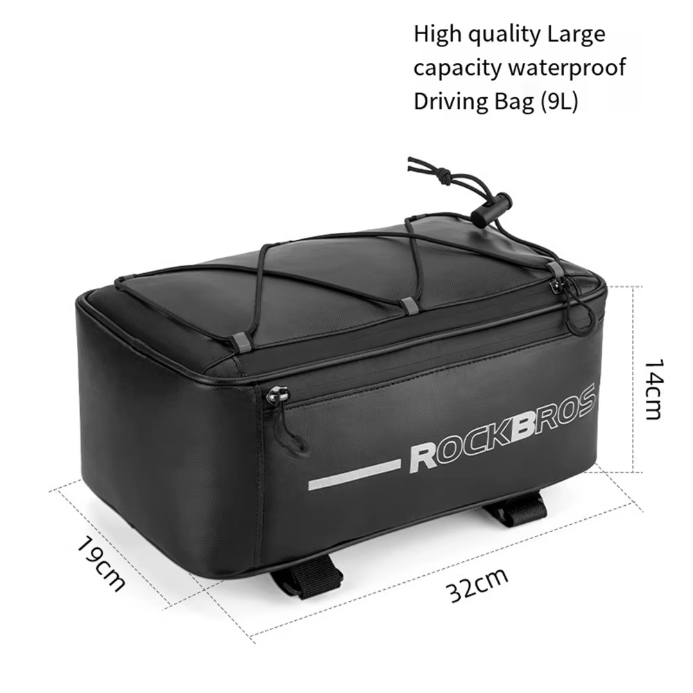Sacoche de vélo avec housse de pluie, sacoche de vélo 8L grande capacité, boîte de rangement pour vé