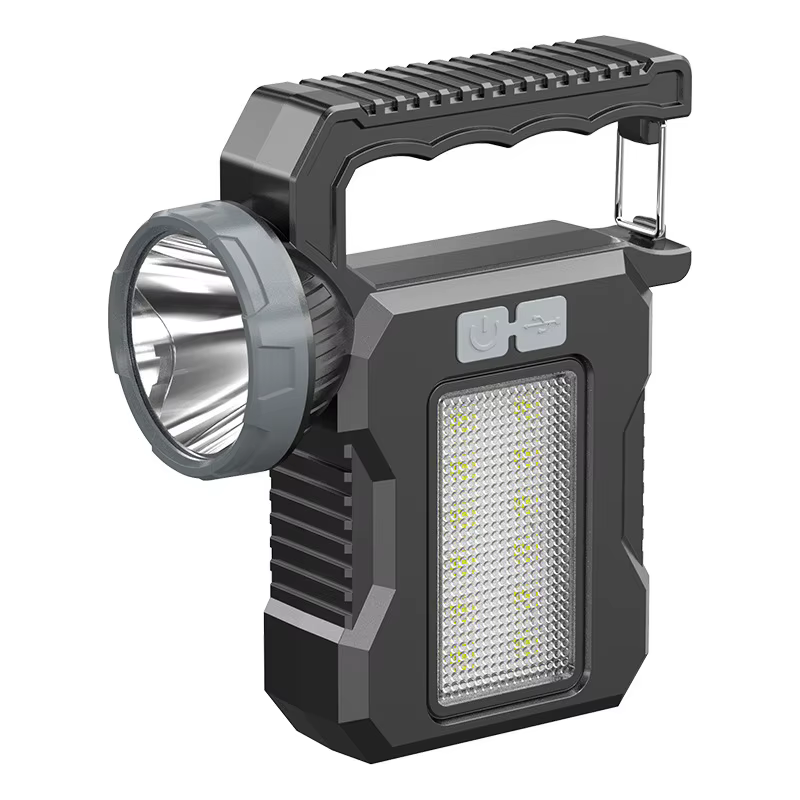 Lampe de poche solaire Portable puissante et Rechargeable, projecteur avec COB, lampe de travail, la