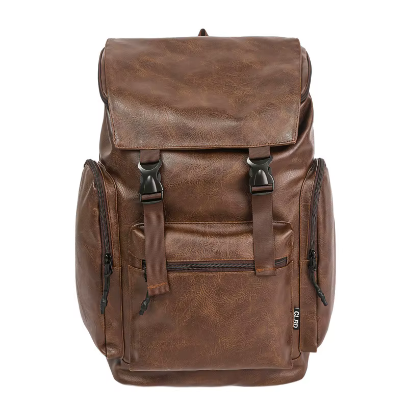 Cool à la mode couleur unie hommes sac à dos décontracté grande capacité multi-poches sac à dos pers