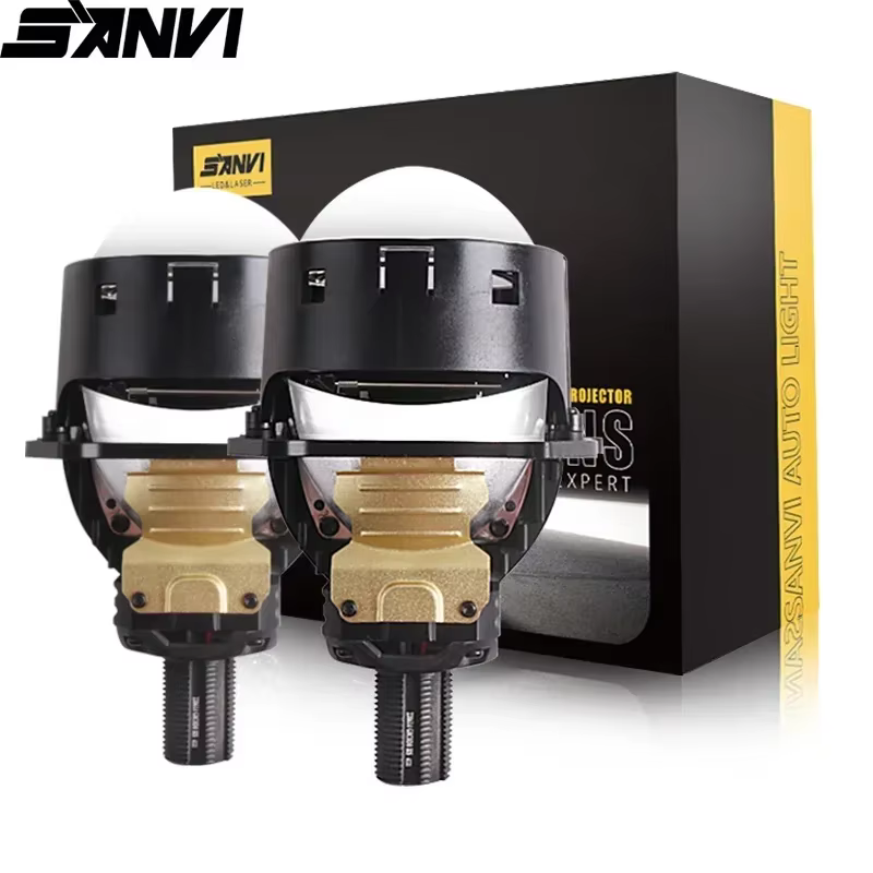 SANVI – lentille de projecteur LED 3.0 Bi, phare de voiture, 55W 5500k, H4 H7 9005 9006, Hella 3R G5