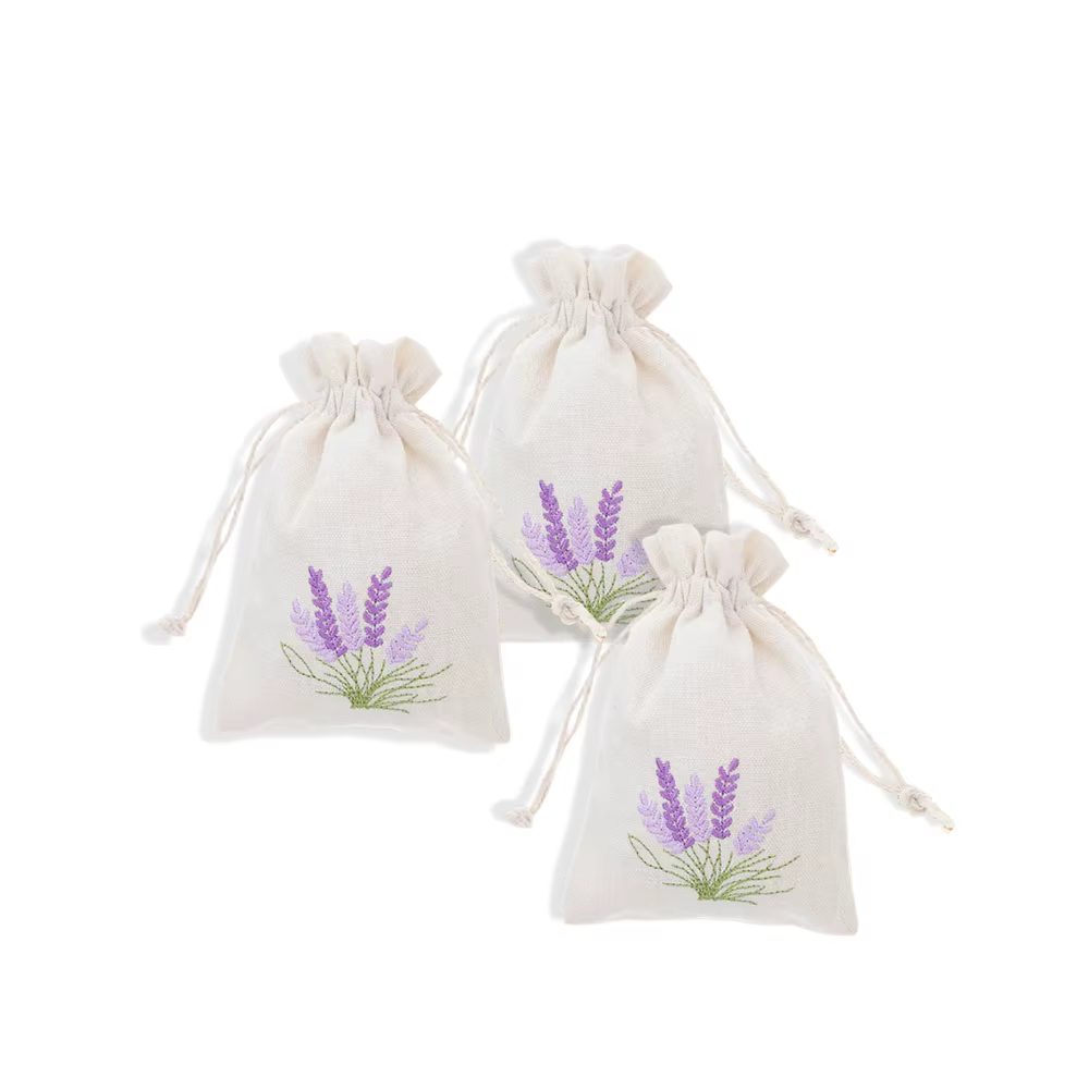 Sacs à cordon en coton pour lavande, 3/5 pièces, sacs vides pour cadeaux de mariage, pour remplir de