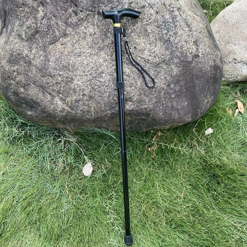 Bâton de marche télescopique, bâtons de randonnée en aluminium, canne pliante en métal pour personne