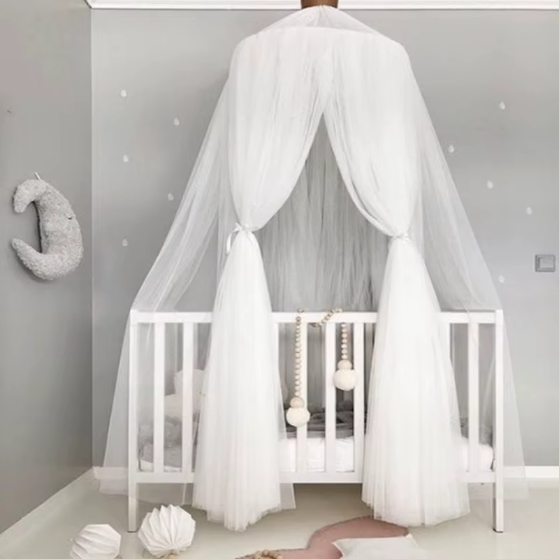 Tente suspendue avec moustiquaire, décoration étoile, lit de bébé, auvent de berceau, rideaux en Tul