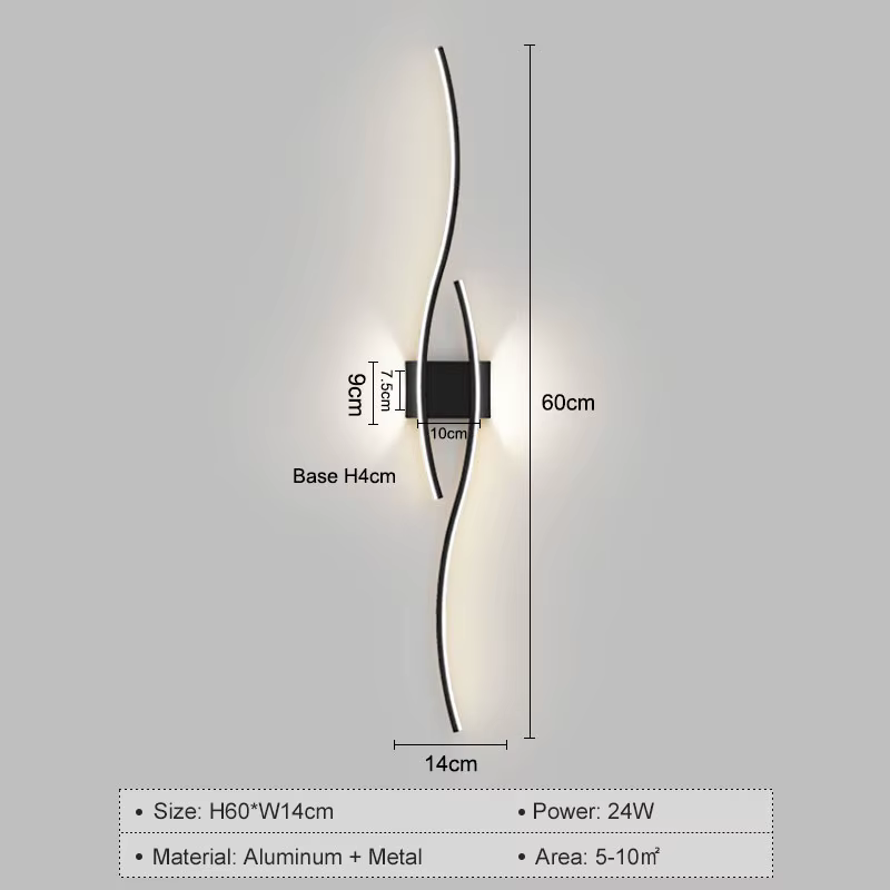 Applique Murale LED au Design Moderne, Luminaire Décoratif d'Nik, Idéal pour une Chambre à Coucher, 