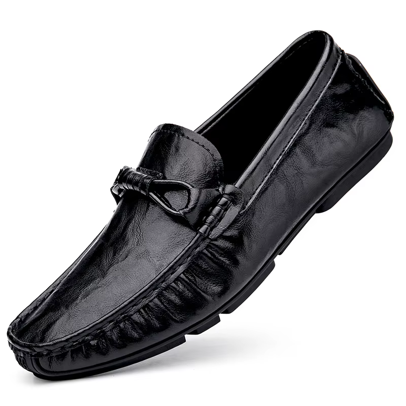 Mocassins respirants en cuir faits à la main, chaussures décontractées pour hommes, chaussures de ma