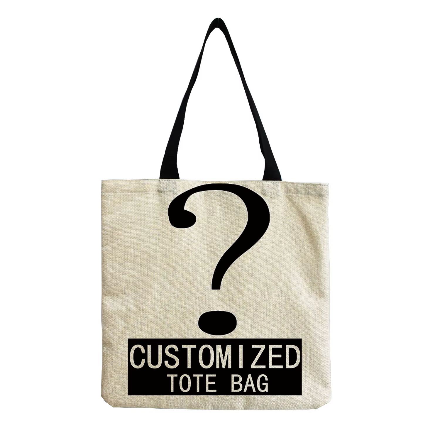 Sac fourre-tout en lin personnalisé pour femme, sac d'extérieur avec logo imprimé, sacs à provisions