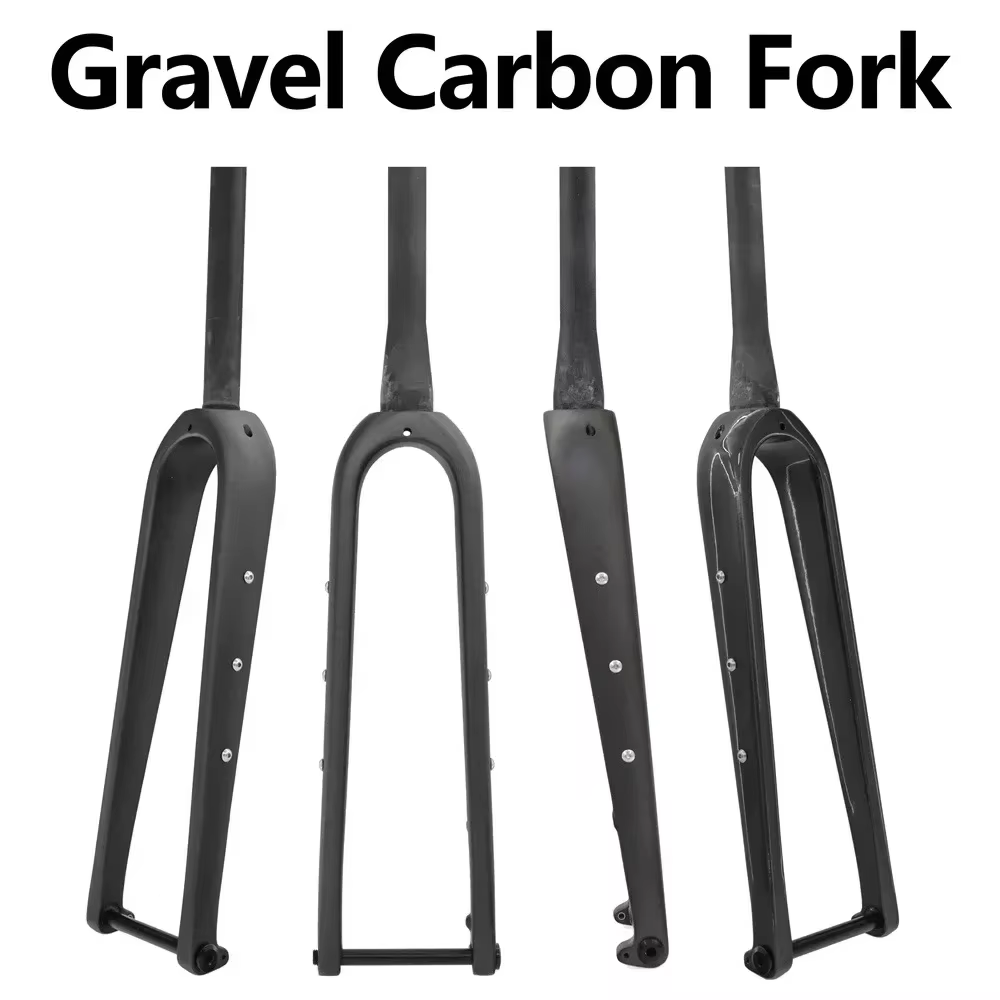 Fourche de vélo de route ultralégère entièrement en carbone pour vélo de Cyclocross, 100mm, gravier