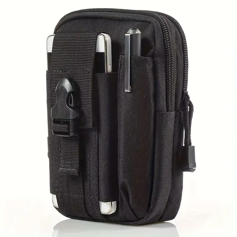 Sac banane unisexe robuste - Sac de téléphone multi-poches pour la randonnée, le camping, la course 