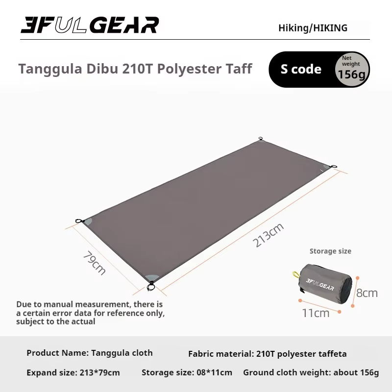 Feuille de sol pour tente UL GEAR 3F, tissu imperméable en Nylon 15D 210T, taffetas de Polyester, ta