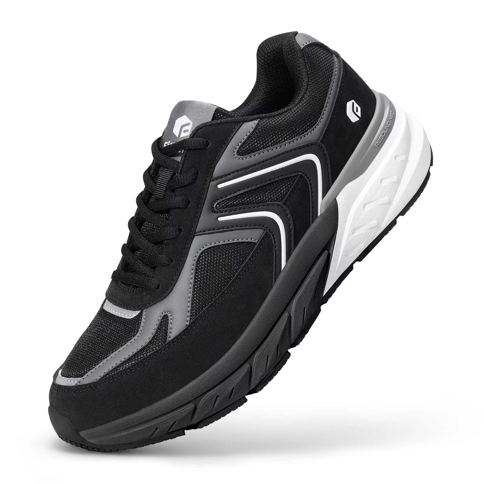 Chaussures de marche Fitville à design large pour hommes, chaussures de sport larges et amorties pou