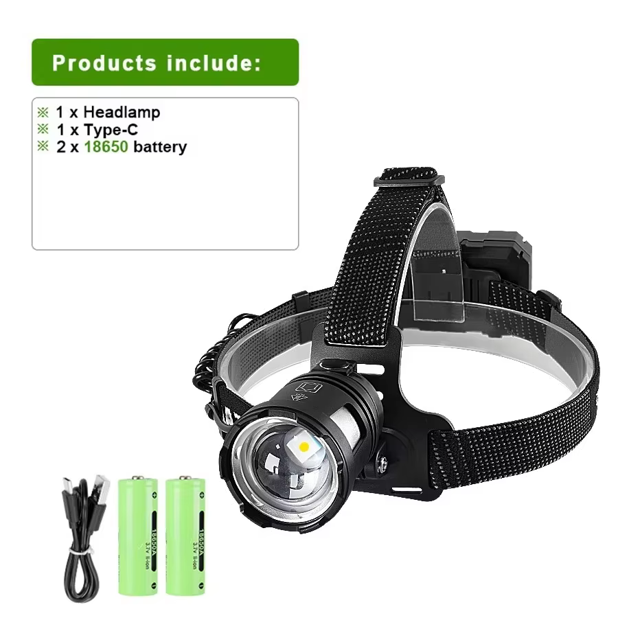 Nouveau 10000000 LM lampe frontale la plus puissante 800W phare USB lampe de poche Rechargeable haut