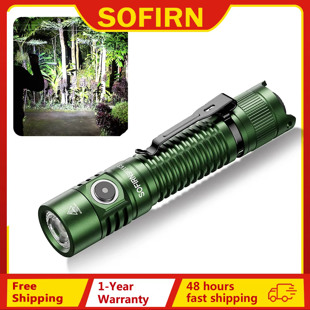 Sofirn SP31 V3.0 lampe de poche tactique puissante SST40/519A 2000lm 18650 torche LED USB C lampe Re