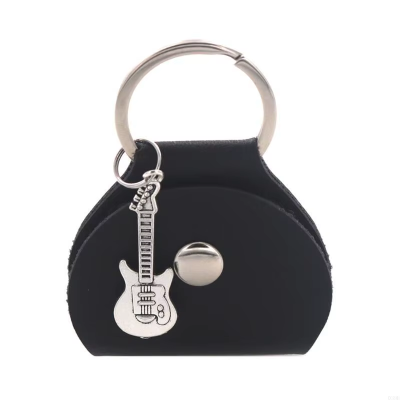 Étui porte-médiator en cuir PU, porte-clés, sac pour médiator, porte-médiator pour guitare, accessoi