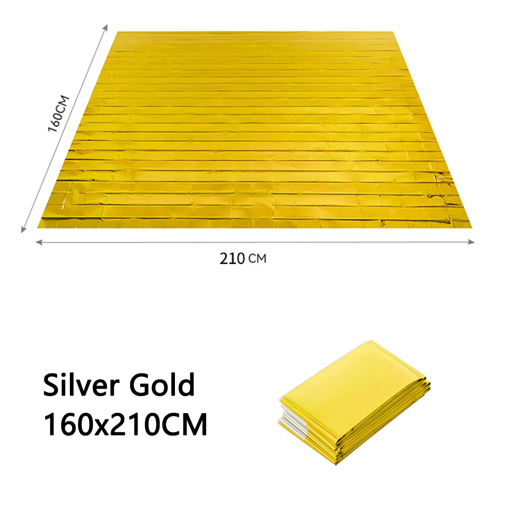 Couverture d'urgence 160x210cm, couverture thermique de survie, imperméable, coupe-vent, couverture 