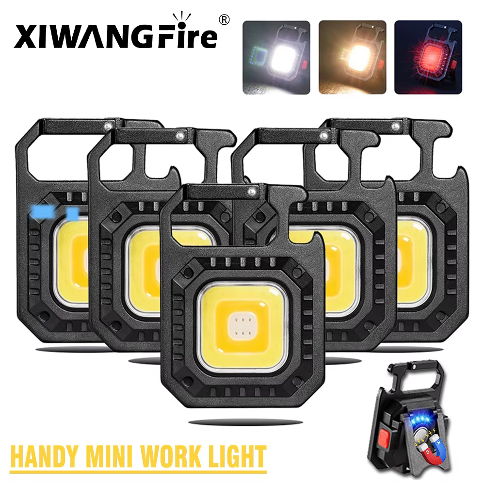 1/3/5 PIÈCES Lampe De Poche LED Lampe De Travail Portable COB Lampe De Poche Porte-clés USB Recharge