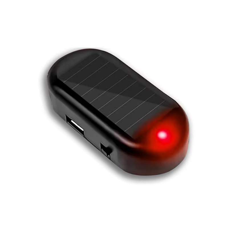 Fausse lumière de sécurité pour voiture, 1/2 pièces, simulation d'alarme factice à énergie solaire, 
