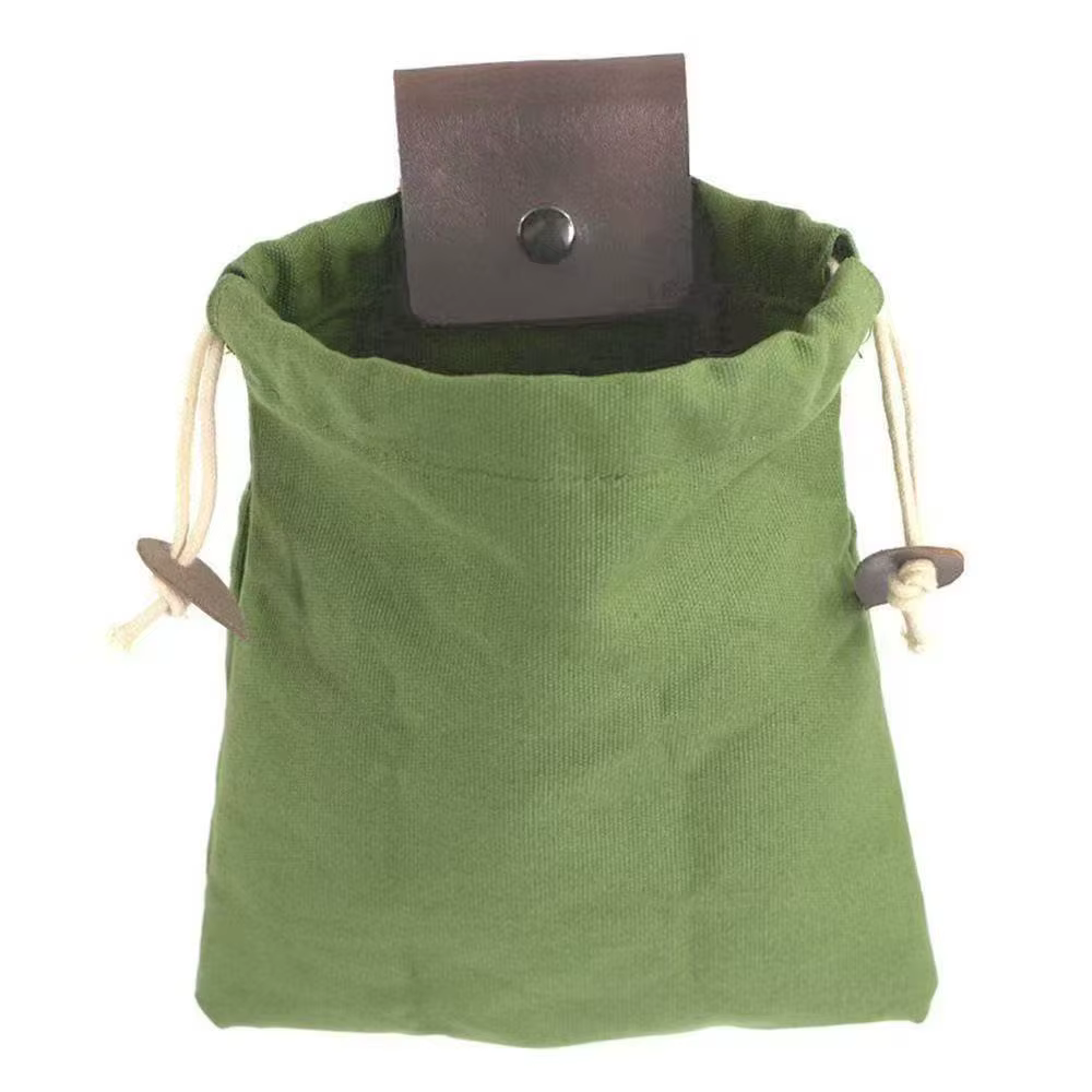 Sac de Forage en Toile Bushcraft Pliable en Cuir PU, Sacoche de Ceinture Médiévale pour Camping, Jar