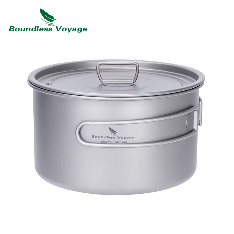 Pot en titane léger pour Voyage sans limites, ensemble de cuisine Portable en plein air, Pot de sac 