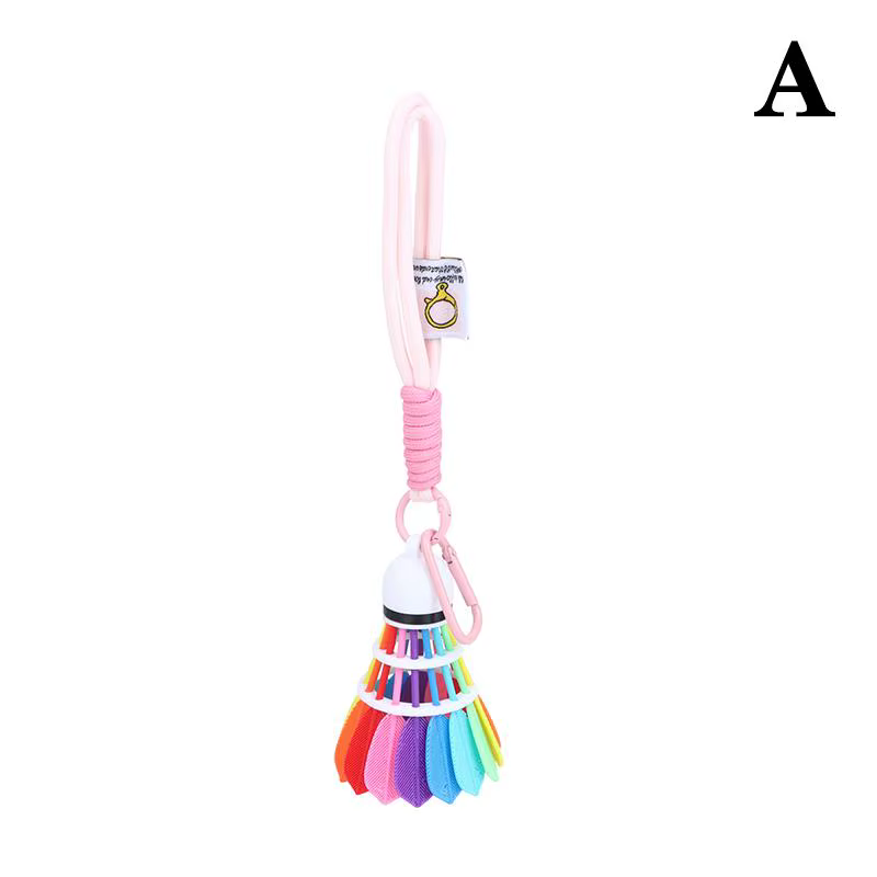 Porte-clés de badminton coloré élégant (1 pièce) – Pendentif sportif pour sac à dos, bureau, décorat