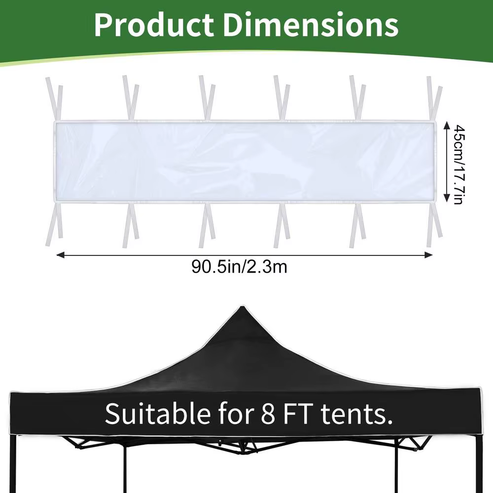 Gouttière de toit pour tente de camping, détachable, avec protection transparente, pour l'extérieur,