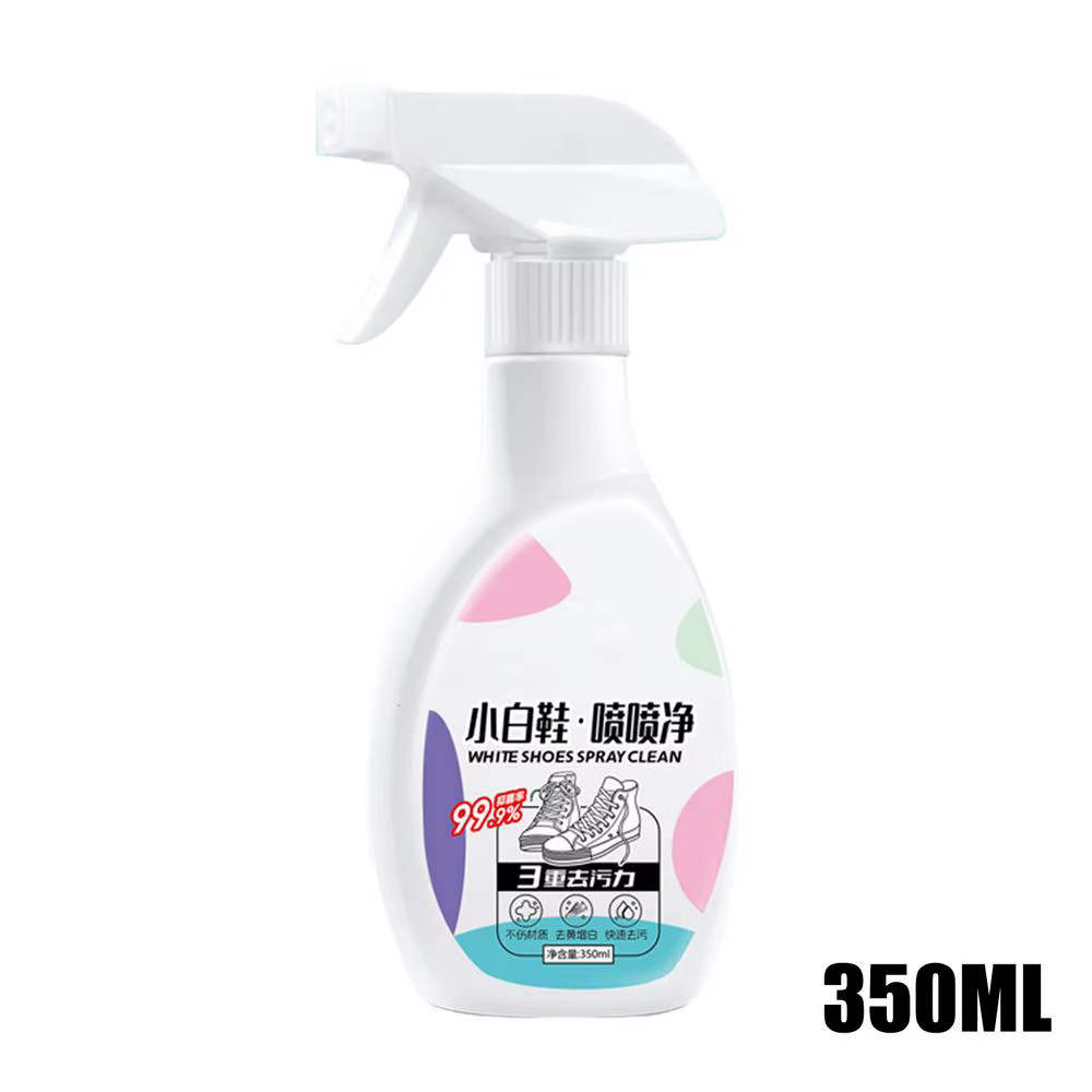 Spray nettoyant pour chaussures, 350ml, pour chaussures blanches, bottes, toile, détachant, élimine 