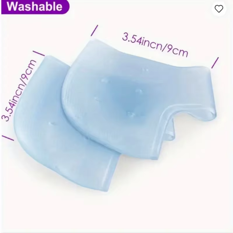 Protecteurs de talon en silicone bleu lavable |   Unisexe pour les soins jour et nuit |   Confort re