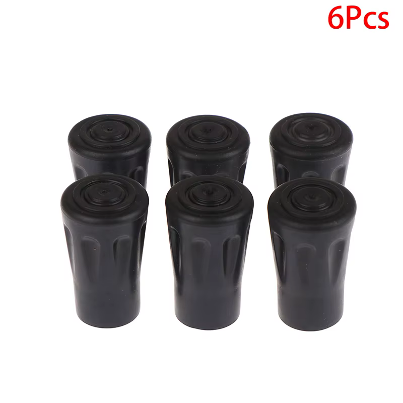 Six bâtons de randonnée antidérapants, capuchons de protection, coussinets en plastique pour couvre-